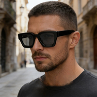 Lunettes de soleil carrées en acétate 2026, style vintage unisexe, verres polarisés UV400, monture intégrale, pour l'extérieur et le streetwear