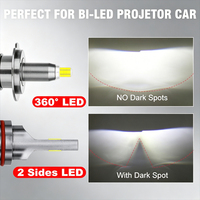 Phares de voiture X6 avec perles de lampe CSP H1 H3 H7 H4 9005 HB3 9006 HB4 H8 H11 9012, ampoules LED pour phares de voiture et feux de brouillard 6000K