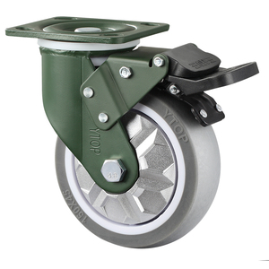 <span class=keywords><strong>8</strong></span> zoll kunstkautschuk-roller geeignet für krankenhauswagen stumme rollen welle platte aus mangan-stahl - Product Image 1