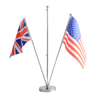 Drapeau de bureau personnalisé en aluminium avec drapeaux en polyester, impression UV, séchage rapide, pliable, taille personnalisée, rectangulaire, à suspendre, pour le sport