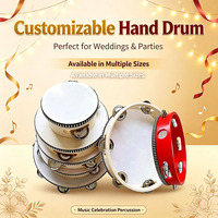 New Design Easter 4 6 7 8 9 10-Inch Wooden Celebrate Grade Hand Drum Christmas Tambourine Percussion Instruments for Festival