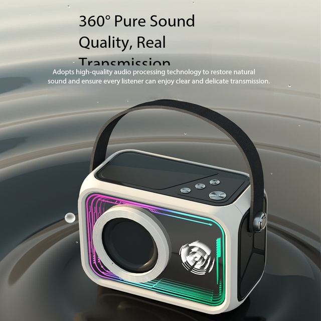 Wholesale New Arrival Thousand Layer Mirror Bluetooth Speaker Mini Outdoor Portable RGB TF Wireless Speaker