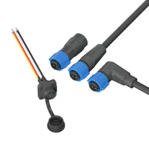 Conector de Cable de fijación de tornillo/soldadura hembra de montaje en Panel de controlador de 2 ~ 5 pines K15 Push Lock IP68 conector rápido