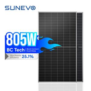 Paneles Solares Bifaciales de Tipo N Sunevo de 750w 770w 805w con Garantía de 30 Años para Granjas Industriales y de Uso Público - Product Image 1