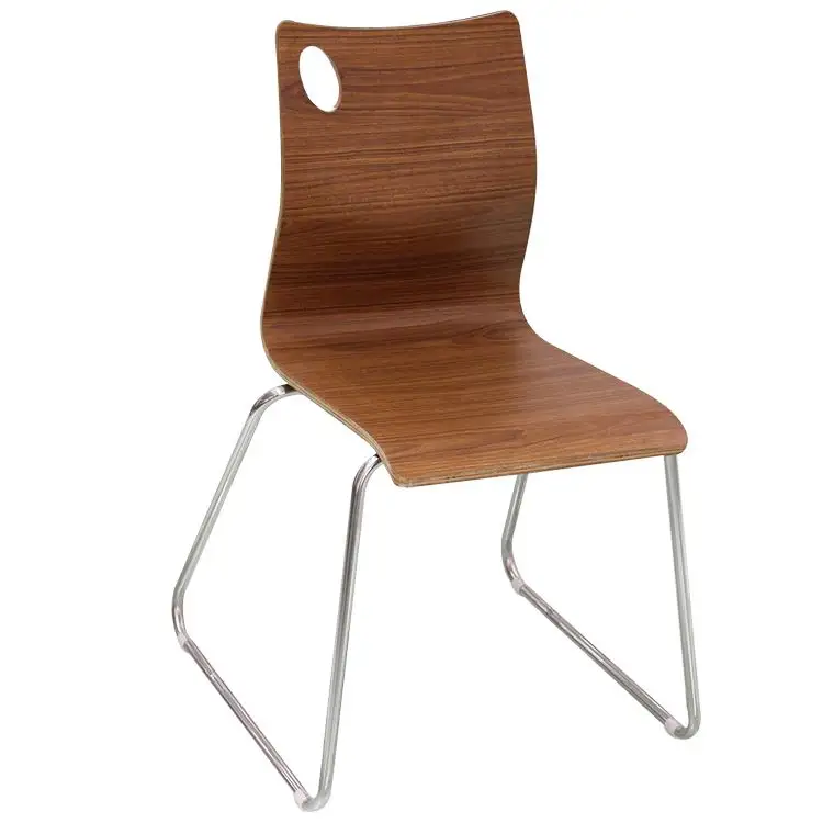 Schreibtisch mit feuer hemmendem und angebautem Arne Jacobsen Series 7 Einfacher Holz Metall verbundener Tisch Stapelbarer Bentwood Stuhl