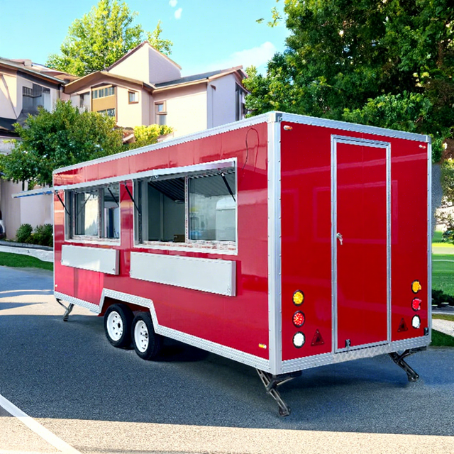 Mobile Concession Setup with Full Kitchen Food Truck Trailer for Sale