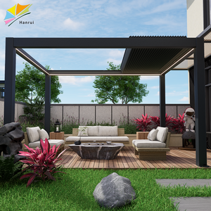 פרגולות וגזיבו מודרניים קבועים מאלומיניום לגינה, עמידים למים עם גג מתכוונן וקשיח. - Product Image 3