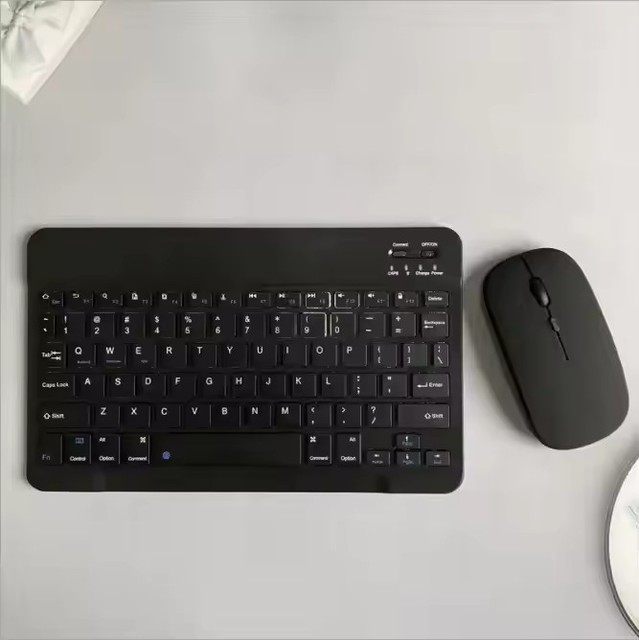 7inch Tablet PC Keyboard Set Mini Wireless Keyboard + Mouse Rechargeable for iPad Phone Laptop BT Mini Keyboard 9 Keys