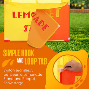 5230 ODM Tente <span class=keywords><strong>de</strong></span> jeu <span class=keywords><strong>de</strong></span> marionnettes pour enfants, en polyester, avec rideau en tissu et tiges en PVC, 2 en 1, pour la vente - Product Image 5