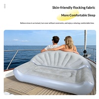 Canapé gonflable double d'extérieur, chaise longue de plage, lit pliant pour balcon et maison – Meilleure vente