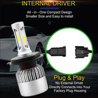 Ampoules de phare LED S2 Cob pour voiture 9005 9006 H1 H4 H7 H11 72w 8000lm Haute puissance