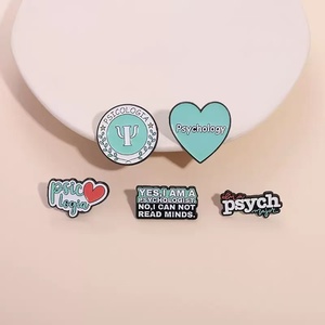 Broche symbole <span class=keywords><strong>psychologue</strong></span> coeur bleu broche en métal anglais pour accessoires de tenues élégantes - Product Image 2