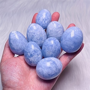 Piedra de Cristal Ecológica al por Mayor, Tamaño Único, Forma Irregular, Piedra Natural Azul Cielo, Decoración DIY, Adornos Artísticos - Product Image 2