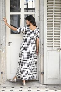 2024 nouveauté été femmes vêtements caftan fabricants inde demi manches col en v cravate teinture caftan plage vêtements caftan robe - Product Image 3