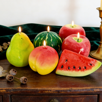 Fruchtduft-Kerze DIY Handgemachtes Niedliches Geschenk für Feiertage Diwali Fruchtförmige Kerzen Foto-Requisiten