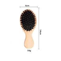 Nouveau Style en gros brosse à cheveux avec 100% naturel Mini brosse à poils de sanglier bois cuir chevelu pagaie brosse à cheveux