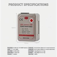 Convertisseur de tension ANLIXUN AC 220V vers AC 110V 1000W, transformateur de voyage, régulateur abaisseur de tension pour utilisation d'appareils à l'étranger