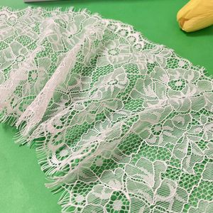 ERKOUMI Pizzo Francese in Nylon con Bordo a Frange Larghe e Motivo Floreale Vivace per Decorazione Bordi Abiti, Lingerie e Materiale Artigianale - Product Image 2