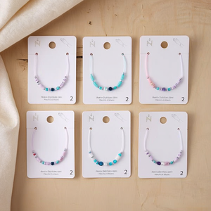 Bracciale con perle irregolari in acciaio inossidabile, fatto a mano, accessorio di moda, set da 12 pezzi - Product Image 2