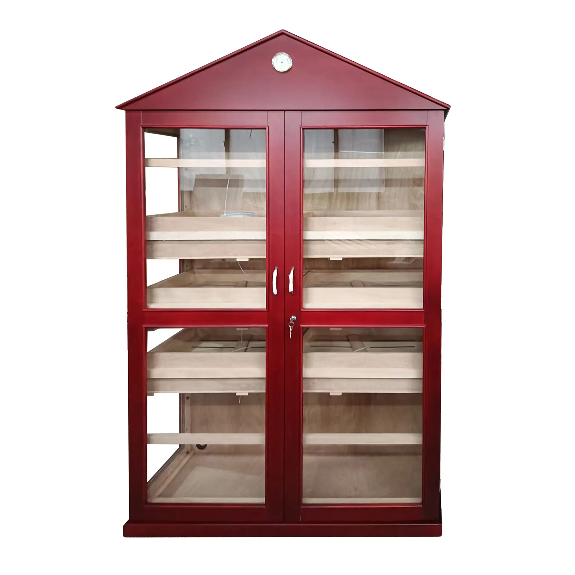 Sonny Custom Grote Capaciteit 4000 Ct Houten Sigaar Humidor Vitrinekast Met Led Licht