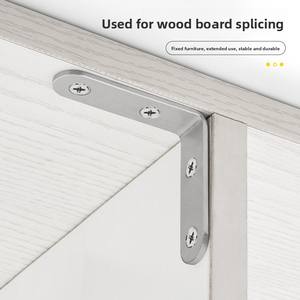 Triangle à angle droit à 90 degrés en acier inoxydable en forme de L T support de plaque de fer charnières de meubles connecteur d'angle matériel de fixation - Product Image 5