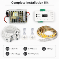 Contrôleur d'éclairage d'escalier LED Strip Motion Sensor CCT Full Kit Dynamic Main Wiring 12v24V Speed Brightness Led ladder Controller