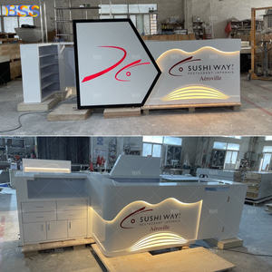 Suşi <span class=keywords><strong>Bar</strong></span> iç özel Logo beyaz aydınlatmalı Corian havaalanı otel kahve yat tatil deniz gıda restoran suşi dükkanı <span class=keywords><strong>Bar</strong></span> sayacı - Product Image 5