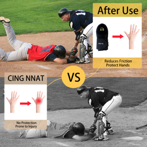 כפפת החלקה לבייסבול QLAEN - מתאימה ליד ימין ושמאל - הגנה לריצה על בסיסים וסופטבול - כפפת החלקה להגנה על היד - Product Image 5