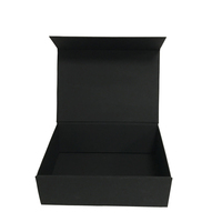 Boîte cadeau noire avec fermeture magnétique à rabat Logo personnalisé imprimé différentes tailles et couleurs pour boîtes en papier
