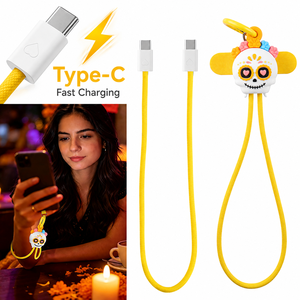 <span class=keywords><strong>ส</strong></span>ายชาร์จเร็ว 60W แบบสายรัดข้อมือ Day of the Dead USB C ป้องกันการตกหล่น <span class=keywords><strong>ส</strong></span>ำหรับ iPhone และ Android - Product Image 1