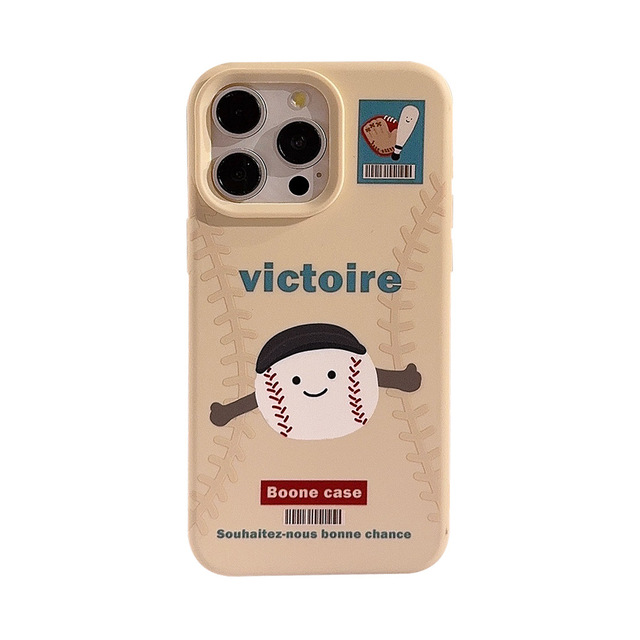For iPhone 16 15 14 13 12 Pro Max Cute Cartoon Baseball Tennis Pattern Soft TPU Mobile Phone Protective Case