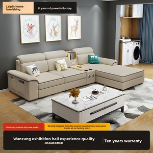 Canapé d'angle <span class=keywords><strong>en</strong></span> tissu à technologie de luxe légère de style italien, canapé <span class=keywords><strong>en</strong></span> tissu de salon simple et moderne de différentes tailles - Product Image 2