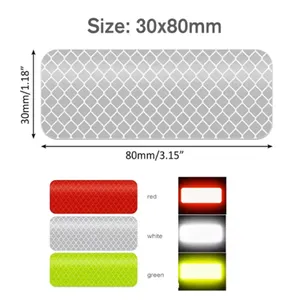 4pcs PVC 3D Reflective Strips Waterproof Customized Shape Glossy Finish Night Safety <strong>Motorbike</strong> Helmet Box Fuel Tank <strong>Side</strong> <strong>Car</strong> - Product Image 4