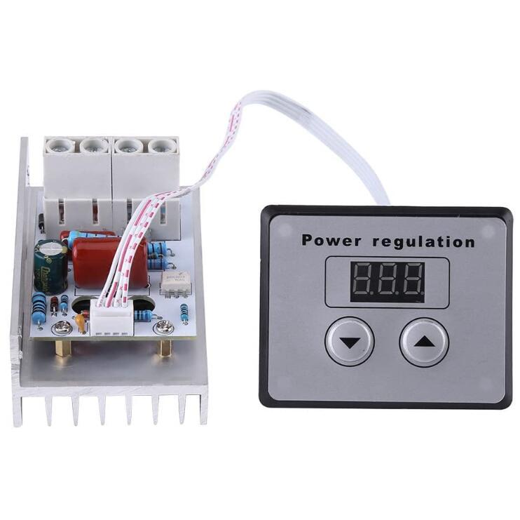 Regolatore Di Velocit&agrave; Per Motore AC 220V - 10000W SCR Dimmer Con Termostato E Controllo Tensione