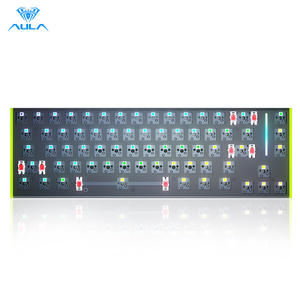 <span class=keywords><strong>Teclado</strong></span> mecánico de tres modos personalizado AULA F3267 con 67 teclas interruptores de madera gris RGB intercambiables en caliente V3 teclas grandes afinadas - Product Image 2