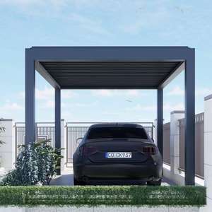 Pérgola Moderna para Jardín Exterior, de Aleación de Aluminio Engrosada, Resistente a la Corrosión, Quiosco 100% Impermeable, Diseño Cuadrado, LED - Product Image 3