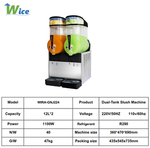 WICE ticari çift kase Slush Maker 12L + 12L, enerji verimli, yüzlü barlar ve ferahlık tezgahları için Ideal - Product Image 5