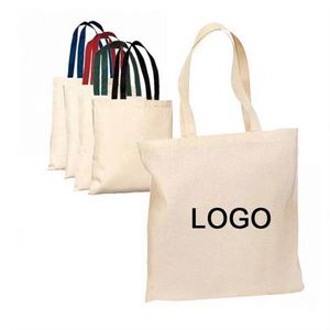 Bolsa de Compras Promocional de Asa Larga con Diseño y Logotipo Personalizados, 100% Algodón - Product Image 1