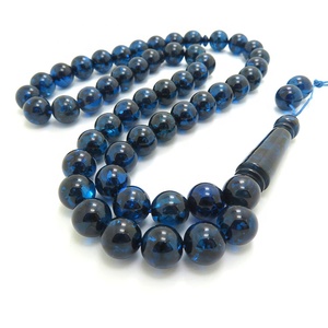 Nuovo <span class=keywords><strong>Rosario</strong></span> Islamico Blu con 51 Perle, Misbaha <span class=keywords><strong>da</strong></span> Uomo in Resina Rotonda <span class=keywords><strong>da</strong></span> 10mm, Tesbih Musulmano, Sibha, Tasbeeh - Product Image 2