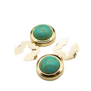 Cache-boutons de chemise à clous de manchette de style baroque élégants |   Couvre-boutons de chemise personnalisables |   Cuivre de qualité supérieure - Product Image 2