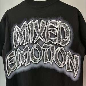 T-shirt da uomo American High Street Hot Diamond, Hip Hop, con stampa grafica DTG a maniche corte, motivo Mixed Emotion Angel, <span class=keywords><strong>abbigliamento</strong></span> da uomo di design. - Product Image 4