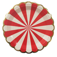 Assiettes en papier jetables personnalisées pour fêtes, vaisselle écologique robuste de 9 et 7 pouces, qualité alimentaire, ensemble d'outils.