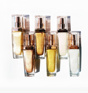 Brillo de larga duración, el mejor spray de 6 colores, cara corporal de lujo, maquillaje vegano de marca privada, resaltador líquido - Product Image 1