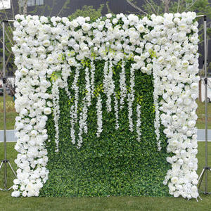 Mur de fleurs artificielles en tissu 5D de haute qualité pour hôtels, événements, scènes de mariage et décors de fête - Product Image 3