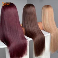 Qualité supérieure de luxe BUG # Perruque Lace Frontale HD en Cheveux Humains Couleur Blonde 350, Densité Maximale, Longueur Authentique