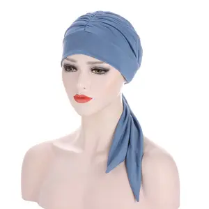 रोगियों केमो Headwear महिलाओं के लिए लंबे बाल सिर पर दुपट्टा Headwraps Turbans कैंसर टोपी