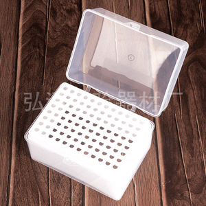 กล่องหัวดูดฮองโบไล 96 รู 200ul สีขาว แบบฝาพับทรงสูง - Product Image 2