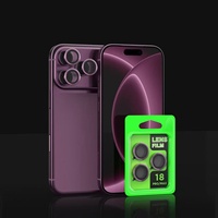 Protection d'objectif d'appareil photo en verre trempé HD transparent facile à installer pour iPhone 18 Pro Max, Samsung, Infinix, Tecno, Redmi