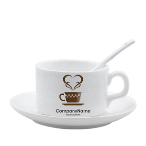 Mug à café personnalisé de 6 oz avec photo, mug en céramique à sublimation avec cuillère <span class=keywords><strong>et</strong></span> tasses à transfert thermique avec <span class=keywords><strong>assiette</strong></span> - Product Image 1