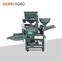 Machine à riz en acier inoxydable 220V, équipement multifonctionnel de traitement des céréales 150kg/h pour le broyage commercial avec fonction vibrante